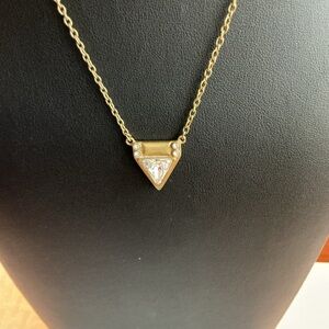 Silpada “KR” Vintage “Crystal Clear” Antique Brass Tone Necklace